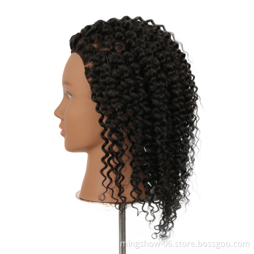 Cheap training head  hand tied  braiding female real human and ainmal mannequin head for salon and school real hair estension